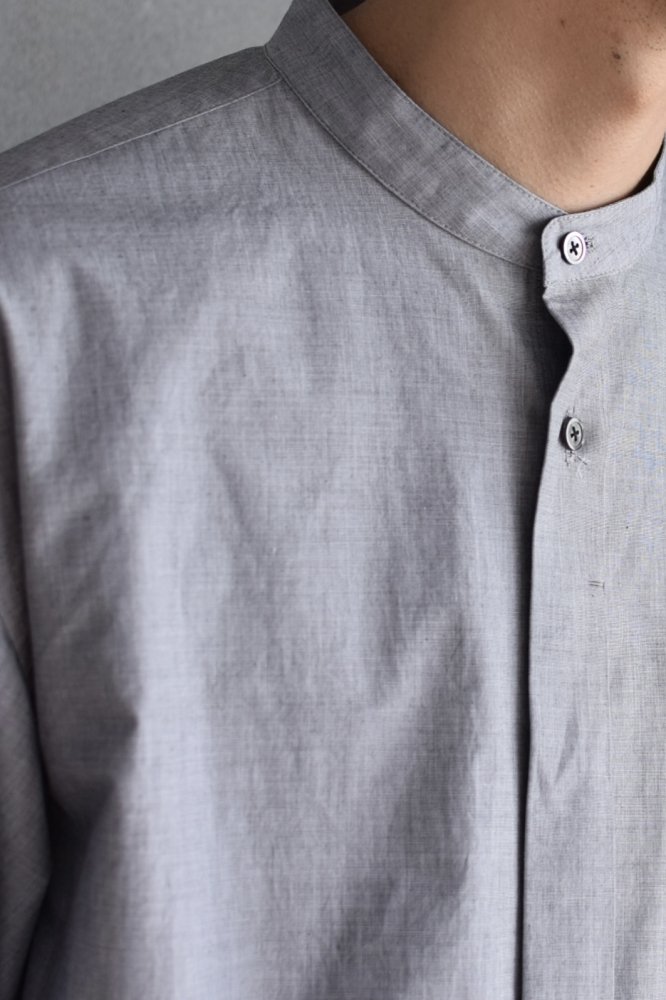 Wide Silhouette Band Collar Shirt - IDIOME | ONLINE SHOP 熊本の