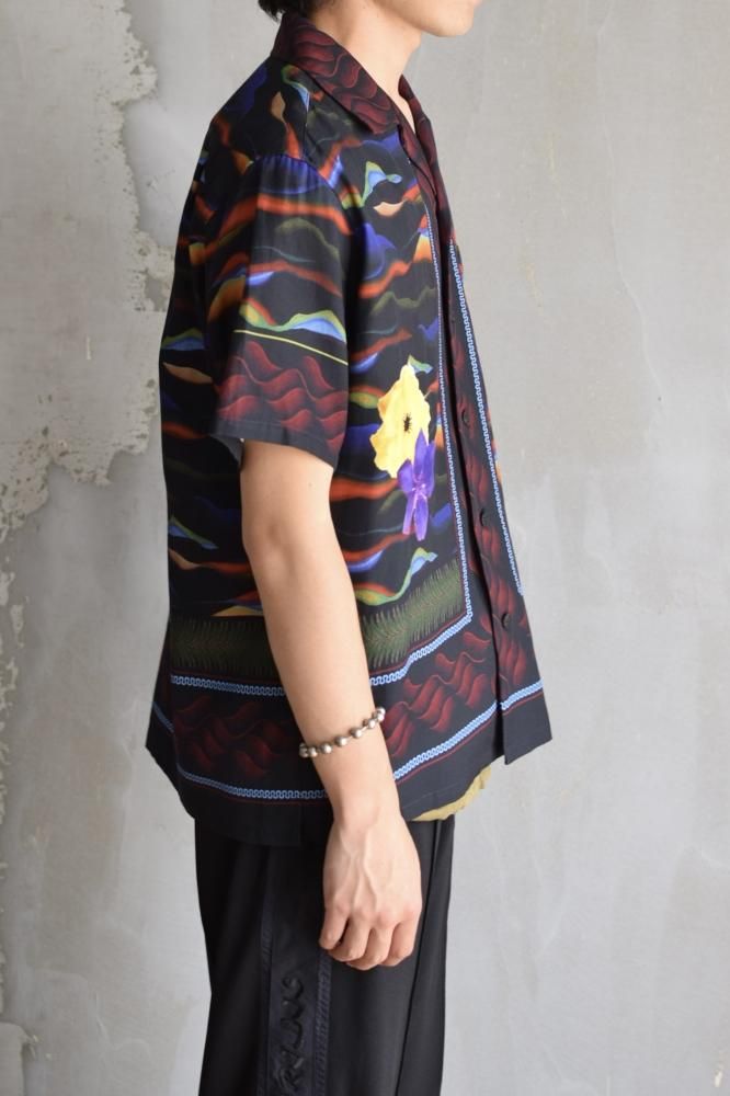 Toga Virilis Cupra Cotton Twill Print S/S Shirt mail order