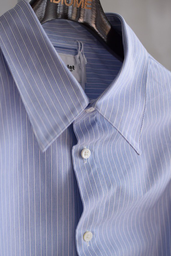 HALF LOOSE STRIPE SHIRT blue - IDIOME | ONLINE SHOP 熊本のセレクト ...