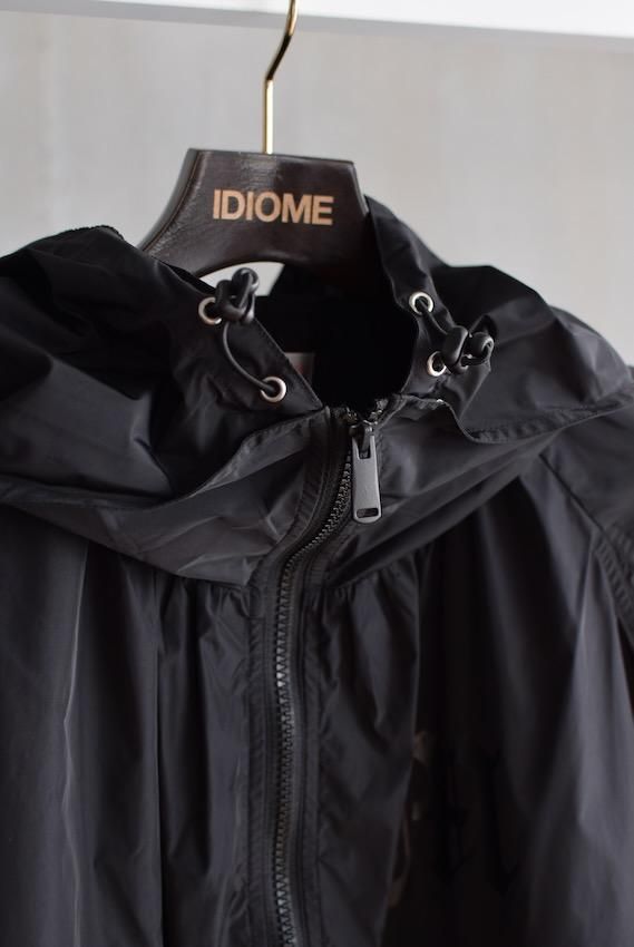 NYLON HOODED JACKET black - IDIOME | ONLINE SHOP 熊本のセレクトショップ