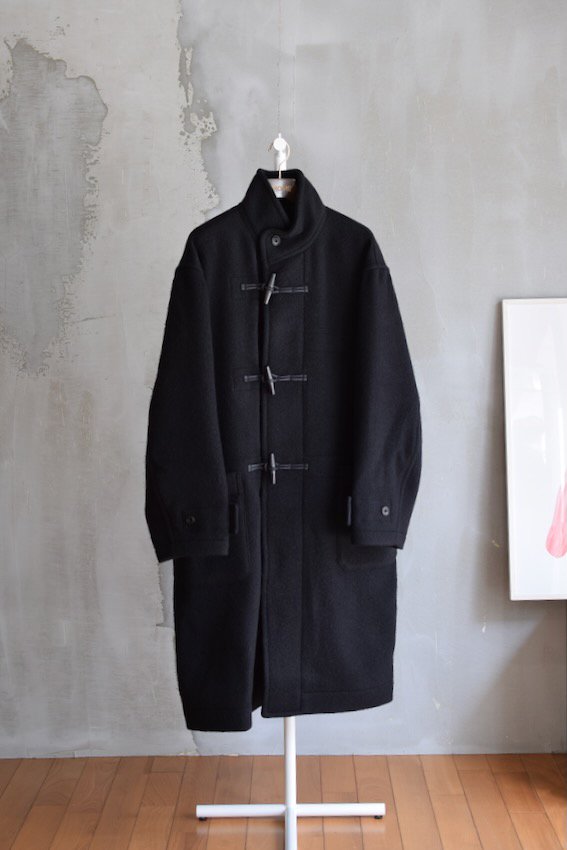 MAXI DUFFLE COAT black - IDIOME | ONLINE SHOP 熊本のセレクトショップ
