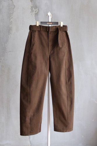 TWISTED BELTED PANTS brown