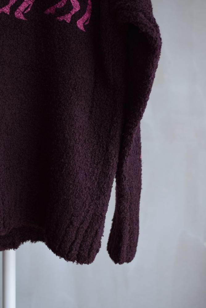 UNICORN GRUNGE CARDIGAN purple - IDIOME | ONLINE SHOP 熊本の UNICORN GRUNGE CARDIGAN purple - IDIOME | ONLINE SHOP 熊本の