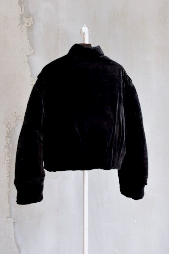 VELVET PUFFER JACKET black - IDIOME | ONLINE SHOP 熊本のセレクト