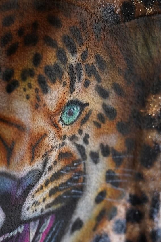 SUMMER FUR HAND-PAINT JACKET leopard - IDIOME | ONLINE SHOP