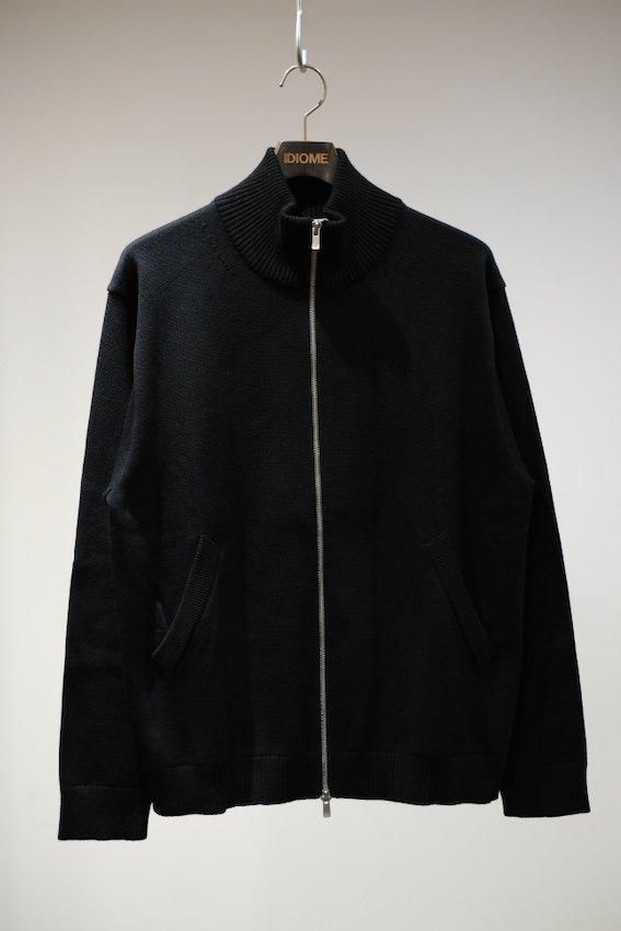 MOHAIR SOLID JACQUARD DRIVERS KNIT ZIPPER JACKET / モヘヤ