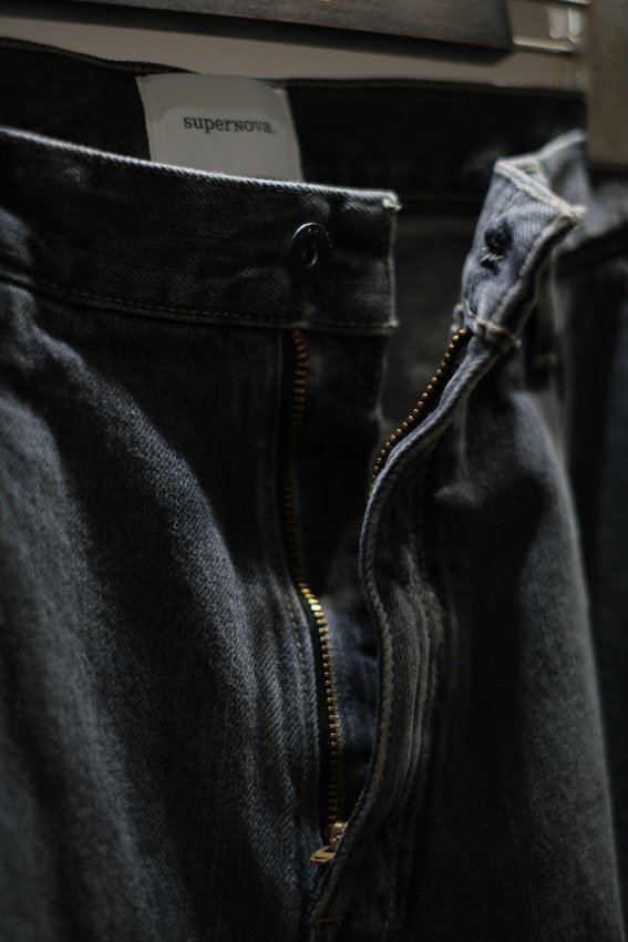 Selvedge wide jeans-Vintage wash bk - IDIOME | ONLINE SHOP 熊本のセレクトショップ