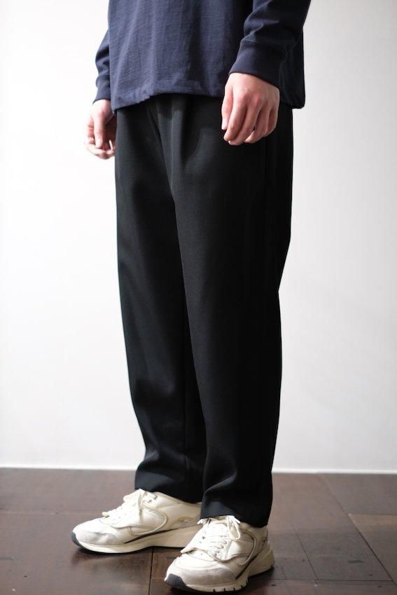 【ATON】BACK SATIN BASIC PANTS チャコールグレー BACK SATIN | スタンダードパンツ - UNISEX / ATON