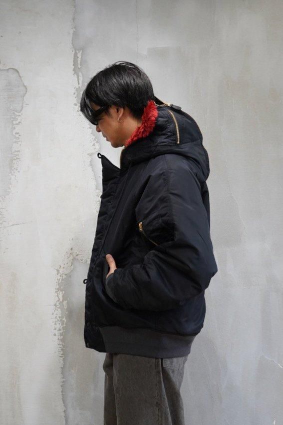 doublet: Off-White Petal Mouth Hood Bomber Jacket | SSENSE