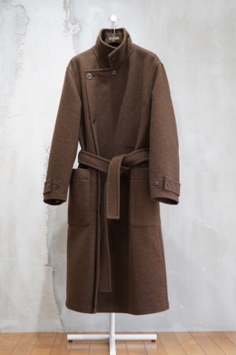 WRAP COAT WITH CONTRAST STITCH<img class='new_mark_img2' src='https://img.shop-pro.jp/img/new/icons14.gif' style='border:none;display:inline;margin:0px;padding:0px;width:auto;' />