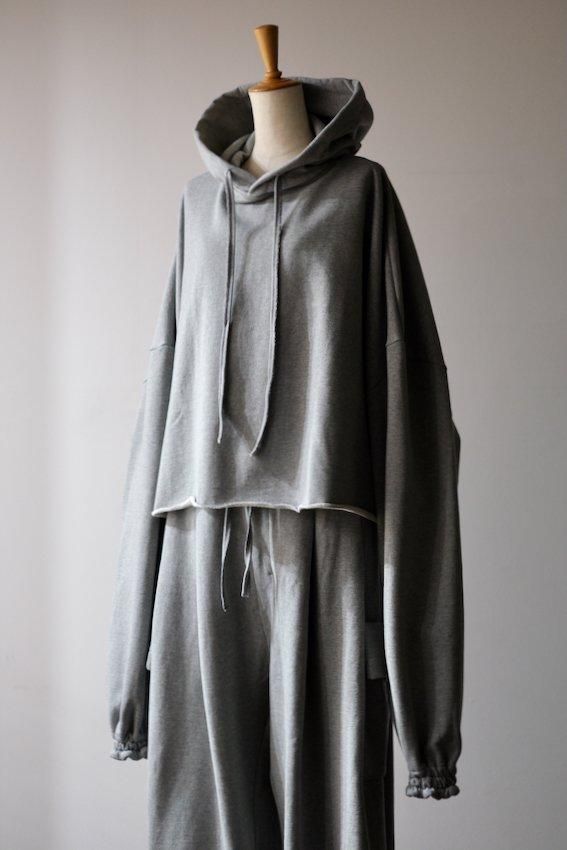 ORDINARY SHORT GIANT HOODIE heather - IDIOME | ONLINE SHOP 熊本の