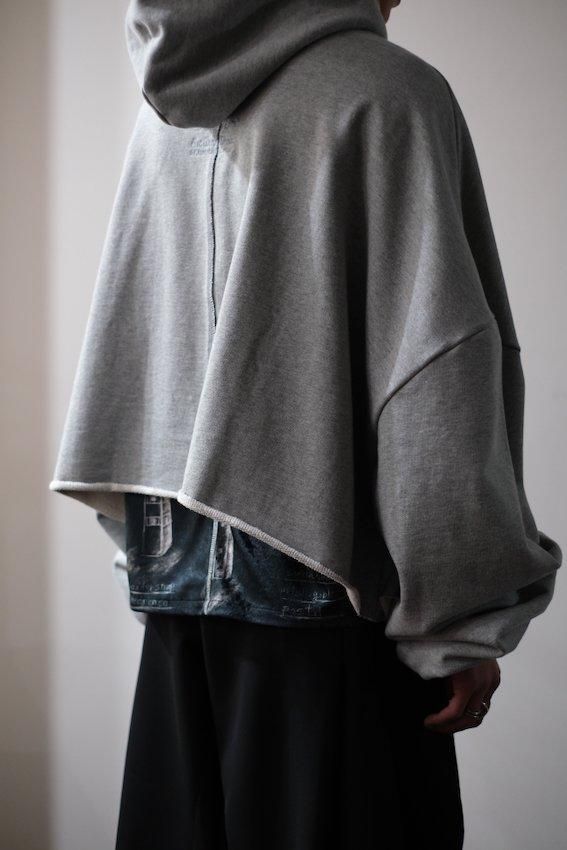 ORDINARY SHORT GIANT HOODIE heather - IDIOME | ONLINE SHOP 熊本の