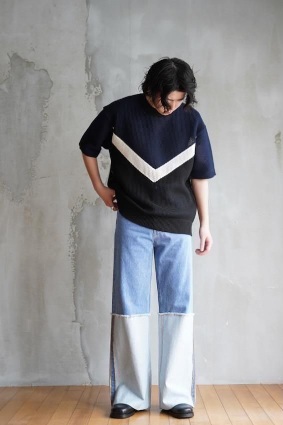 アンスリード　BI-COLOR SLEEVE KNIT TOP アンスリード BI-COLOR SLEEVE KNIT TOP アンスリード BI-COLOR