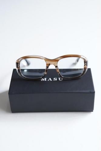 MASU × BLANC OVAL SHAPE SUNGLASSES (BROWN MARBLE) - IDIOME