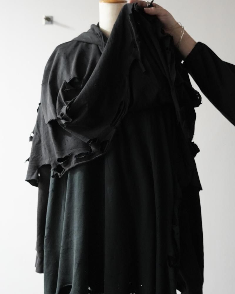 トップス PHANTOM FRAYED HOODIE BLACK PHANTOM FRAYED HOODIE - IDIOME | ONLINE SHOP 熊本のセレクト