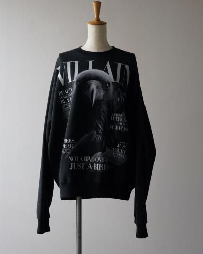 VILLAIN COVER PRINT SWEAT SHIRT BLACK<img class='new_mark_img2' src='https://img.shop-pro.jp/img/new/icons14.gif' style='border:none;display:inline;margin:0px;padding:0px;width:auto;' />