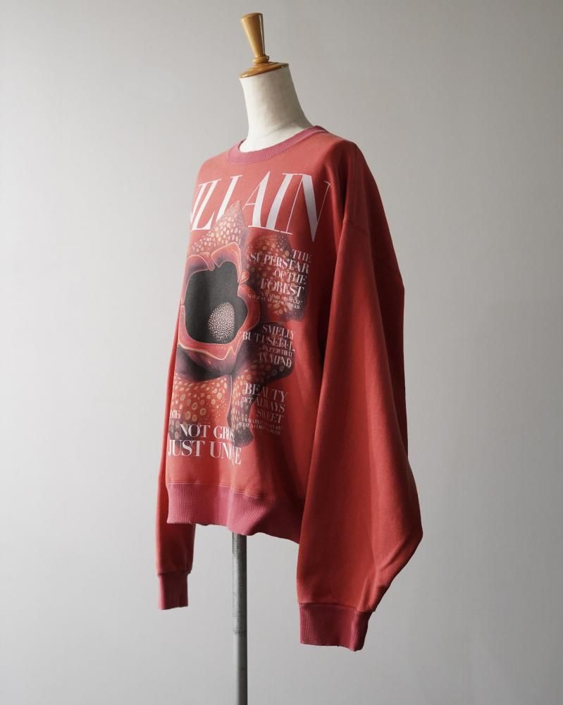 VILLAIN COVER PRINT SWEAT SHIRT （RED） - IDIOME | ONLINE