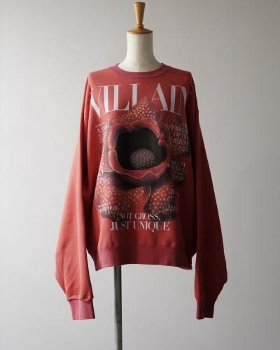 VILLAIN COVER PRINT SWEAT SHIRT RED<img class='new_mark_img2' src='https://img.shop-pro.jp/img/new/icons14.gif' style='border:none;display:inline;margin:0px;padding:0px;width:auto;' />