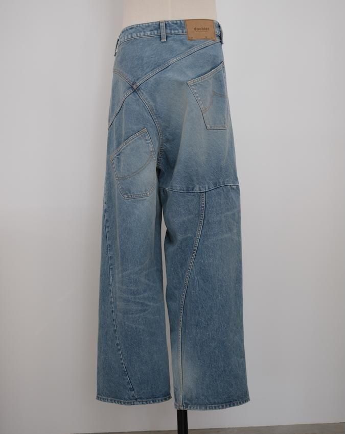 DISTORTED CUTTING DENIM PANTS indigo - IDIOME | ONLINE SHOP