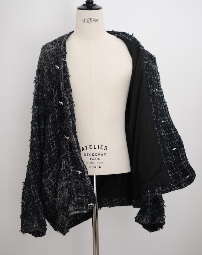 ジャケット・アウター doublet TWISTED CUTTING TWEED DYED JKT TWISTED CUTTING TWEED DYED JACKET - IDIOME | ONLINE SHOP 熊本の