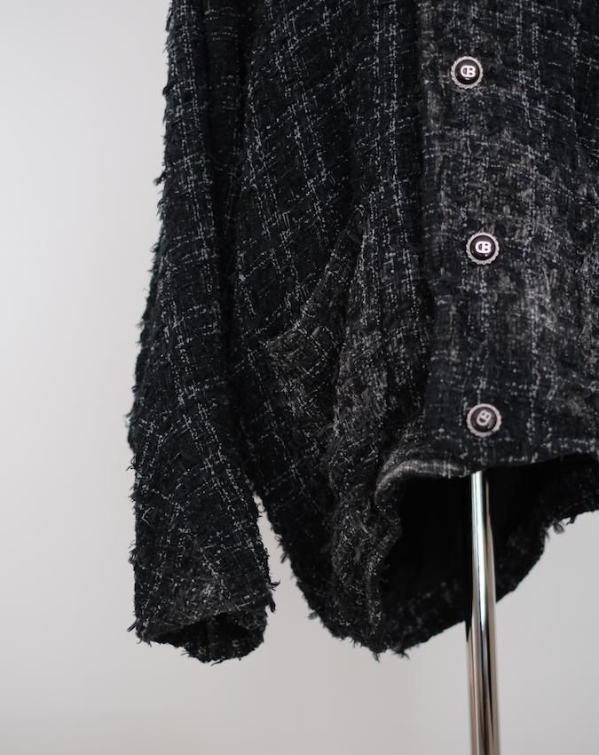 TWISTED CUTTING TWEED DYED JACKET - IDIOME | ONLINE SHOP 熊本の