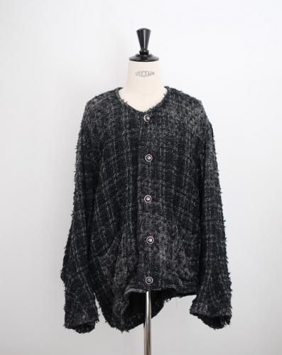 TWISTED CUTTING TWEED DYED JACKET<img class='new_mark_img2' src='https://img.shop-pro.jp/img/new/icons14.gif' style='border:none;display:inline;margin:0px;padding:0px;width:auto;' />