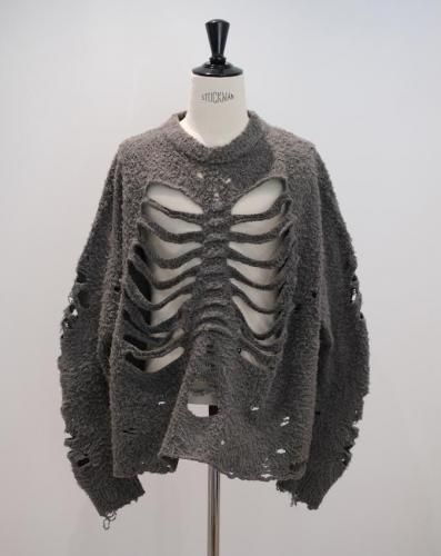 RIBCAGE KNIT PULLOVER<img class='new_mark_img2' src='https://img.shop-pro.jp/img/new/icons14.gif' style='border:none;display:inline;margin:0px;padding:0px;width:auto;' />