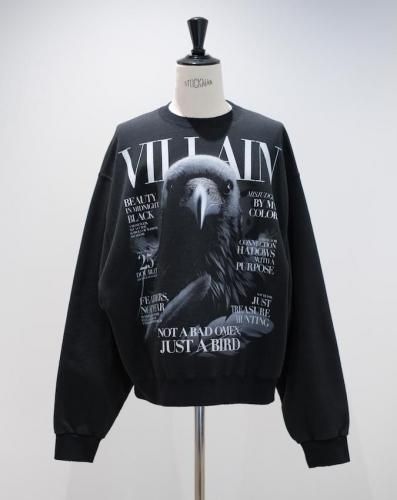 VILLAIN COVER PRINT SWEAT SHIRT bk<img class='new_mark_img2' src='https://img.shop-pro.jp/img/new/icons14.gif' style='border:none;display:inline;margin:0px;padding:0px;width:auto;' />