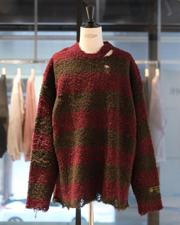 RECYCLED WOOL STRIPE KNIT<img class='new_mark_img2' src='https://img.shop-pro.jp/img/new/icons14.gif' style='border:none;display:inline;margin:0px;padding:0px;width:auto;' />