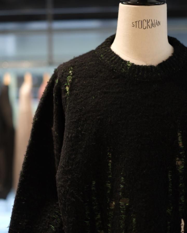 SKELTON SCRATCH KNIT PULLOVER - IDIOME | ONLINE SHOP 熊本の