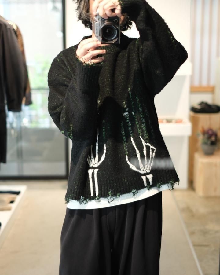 NKNIT プルオーバー　spiky KNIT pullover 新品nknit spiky KNIT pullover black