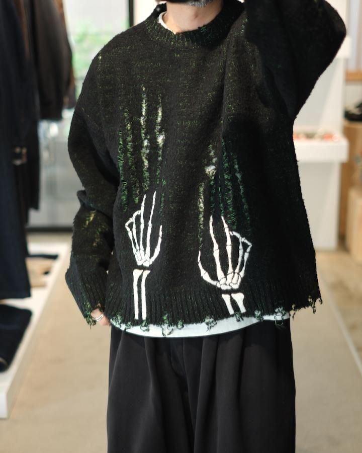 SKELTON SCRATCH KNIT PULLOVER - IDIOME | ONLINE SHOP 熊本の