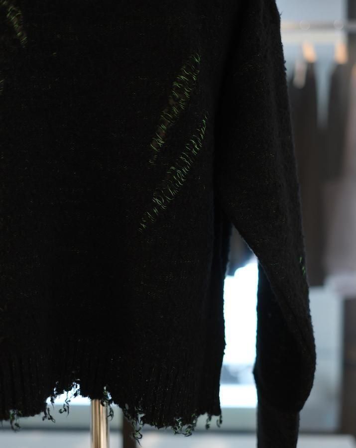 SKELTON SCRATCH KNIT PULLOVER - IDIOME | ONLINE SHOP 熊本の