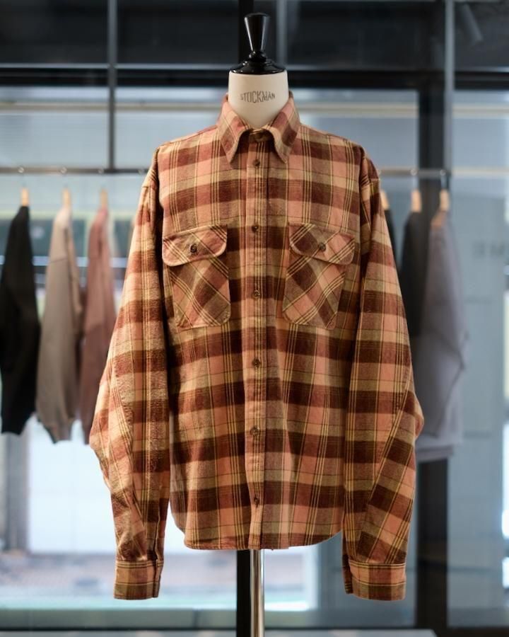 トップス efu FADE CHACK OVER SHIRT トップス efu FADE CHACK OVER SHIRT FADE CHECK OVER SHIRT