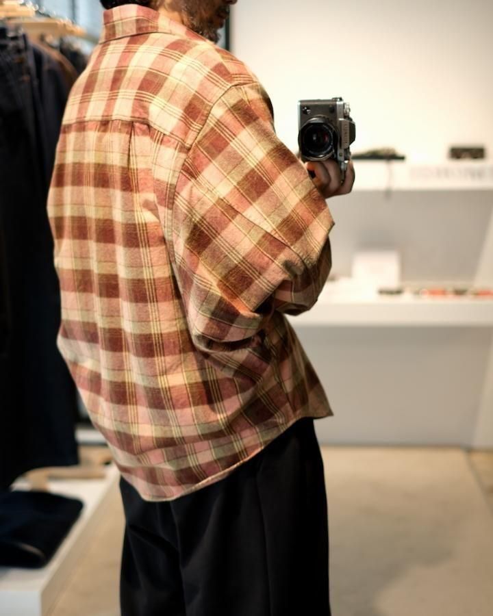 トップス efu FADE CHACK OVER SHIRT トップス efu FADE CHACK OVER SHIRT FADE CHECK OVER SHIRT