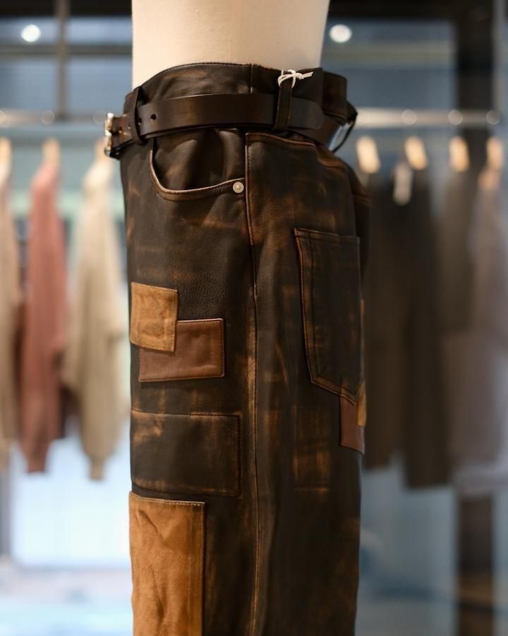 パンツ doublet CLACKING LEATHER PANTS M doublet CLACKING LEATHER PANTS サイズM