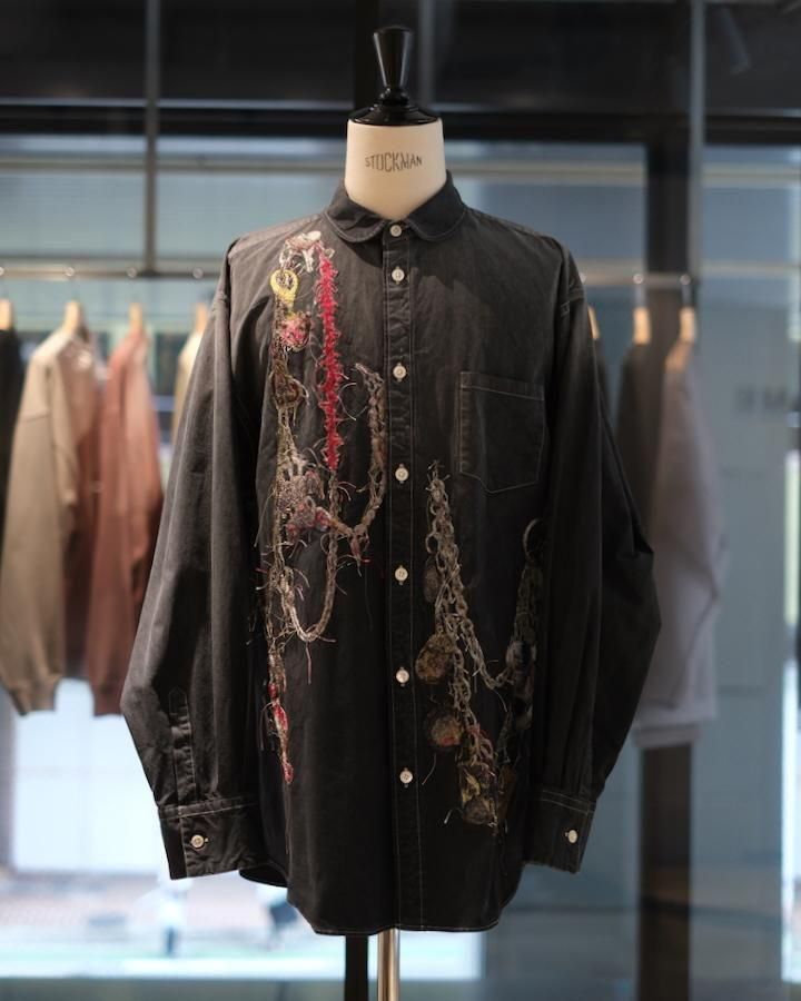 damnjozu ダムジョーズ　新品未使用 EMBROIDERED CHAIN SHIRT grey - IDIOME | ONLINE SHOP 熊本の