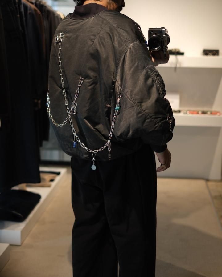 ジャケット・アウター KEY CHAIN DECORATED BOMBER JACKET / GRY KEY CHAIN DECORATED BOMBER JACKET - Revolution Web Store