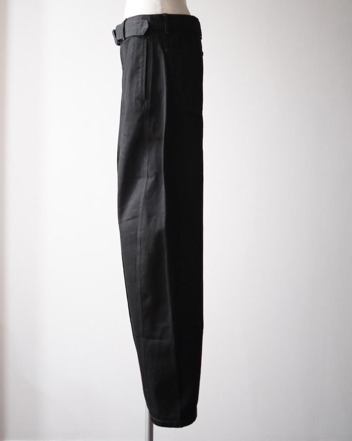 TWISTED BELTED PANTS (BLACK) - IDIOME | ONLINE SHOP 熊本の
