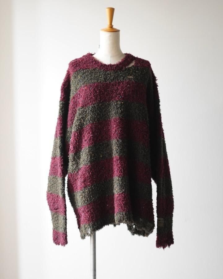 RECYCLED WOOL STRIPE KNIT - IDIOME | ONLINE SHOP 熊本の