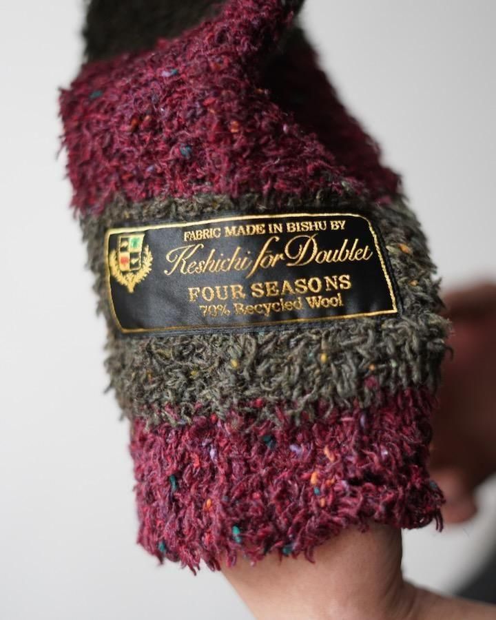 トップス doublet RECYCLED WOOL STRIPE KNIT BLACK AND RED DOUBLET RECYCLED WOOL STRIPE KNIT – 017 Shop