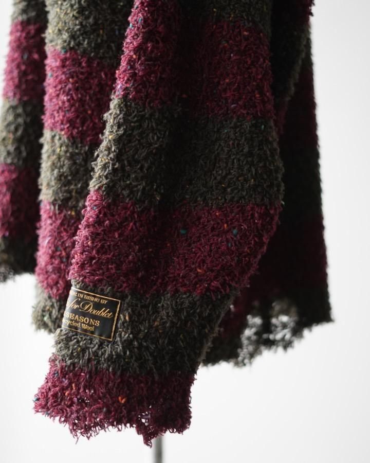 トップス doublet RECYCLED WOOL STRIPE KNIT BLACK AND RED DOUBLET RECYCLED WOOL STRIPE KNIT – 017 Shop