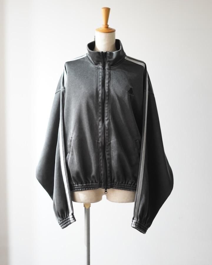 FADED BLACK TRACK JACKET (GREY) - IDIOME | ONLINE SHOP 熊本