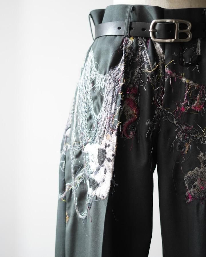 EMBROIDERED CHAIN TAILORED TROUSERS (CHACORL) - IDIOME