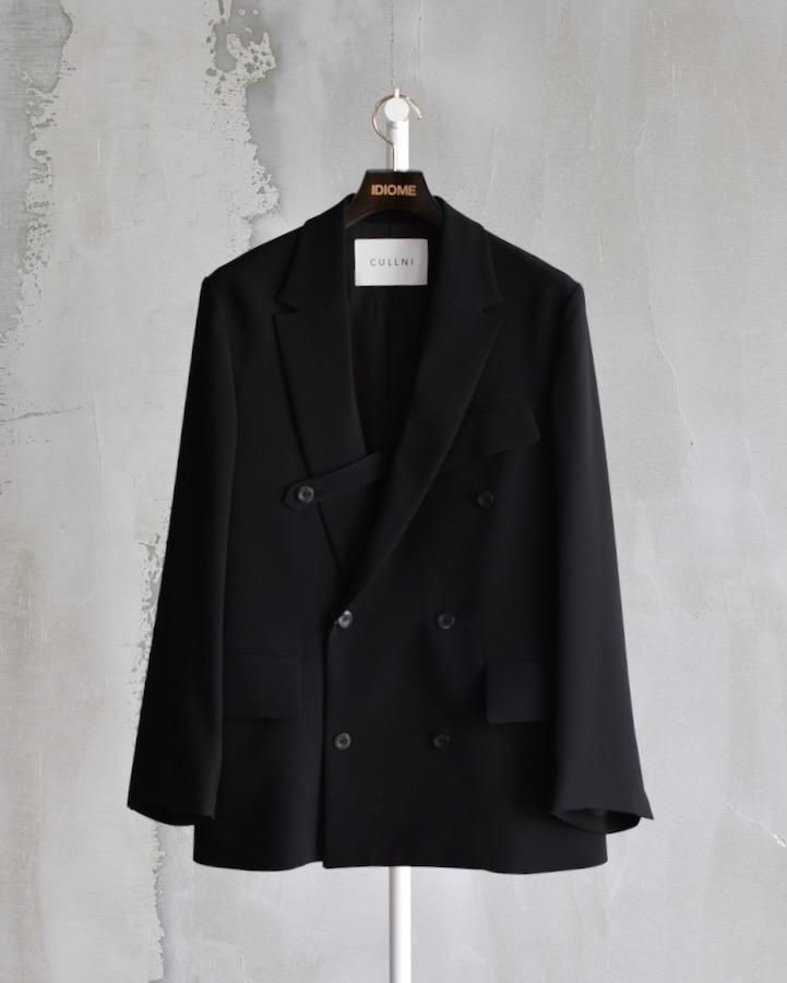 CULLNI 2023AW Double Satin Coach Jacket Double Satin Zip Pocket