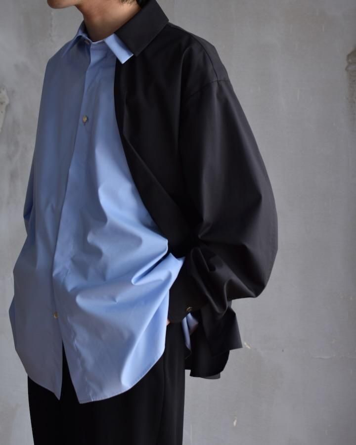 High Count Broad Asymmetrical Layered Shirt - IDIOME | ONLINE SHOP