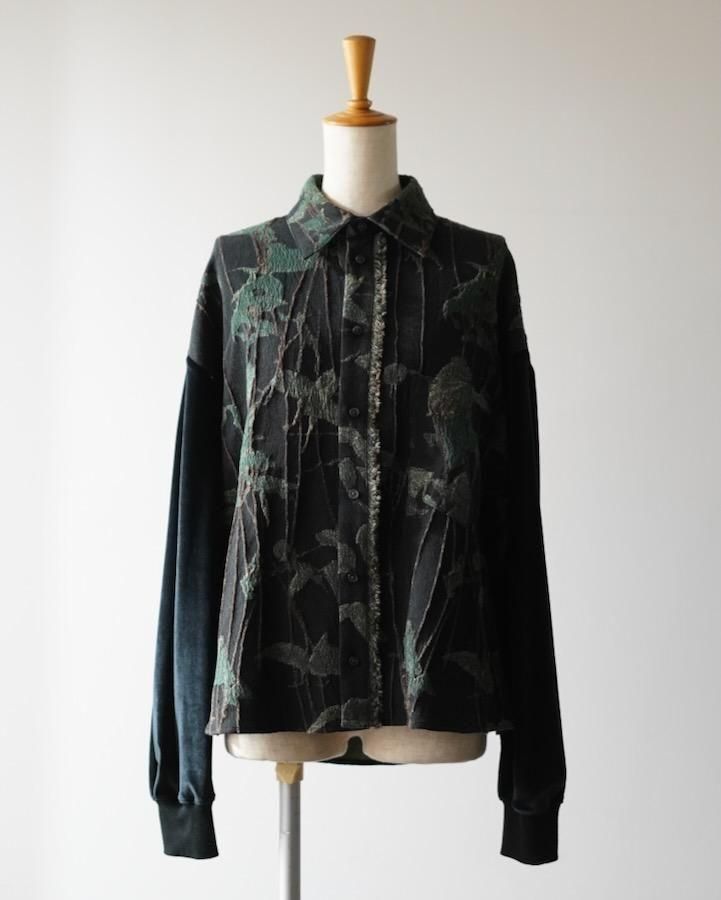 Licht Bestreben リヒトベシュトレーベン ニット切替シャツ Licht Bestreben リヒトベシュトレーベン ニット切替シャツ Licht