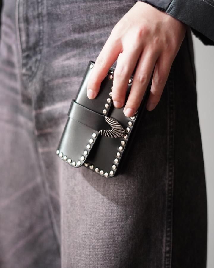 Chain leather wallet studs - IDIOME | ONLINE SHOP 熊本の