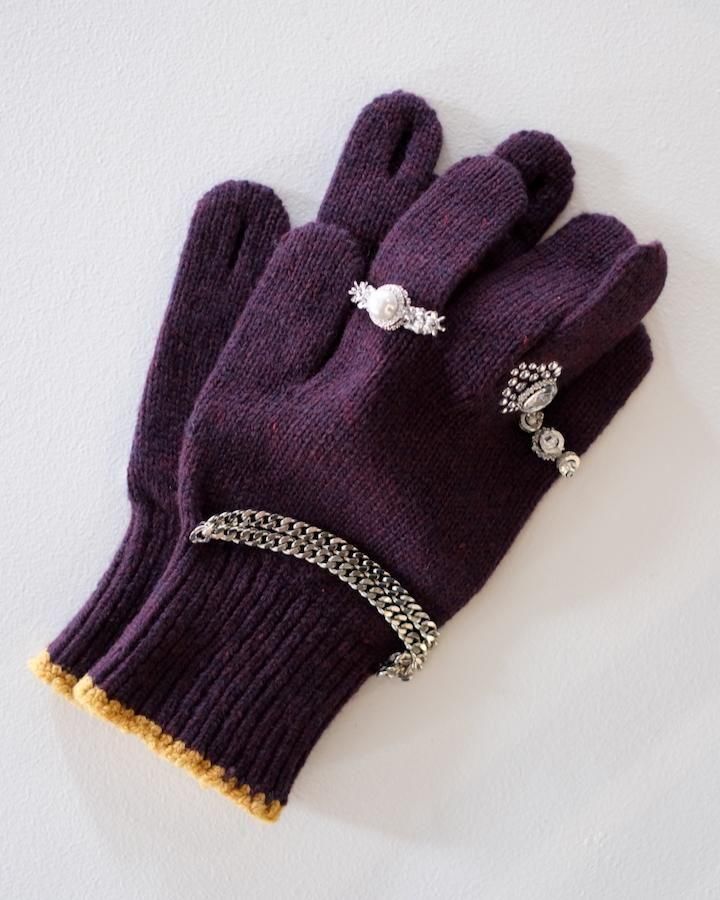 KNIT GLOVES WITH RINGS - IDIOME | ONLINE SHOP 熊本のセレクト