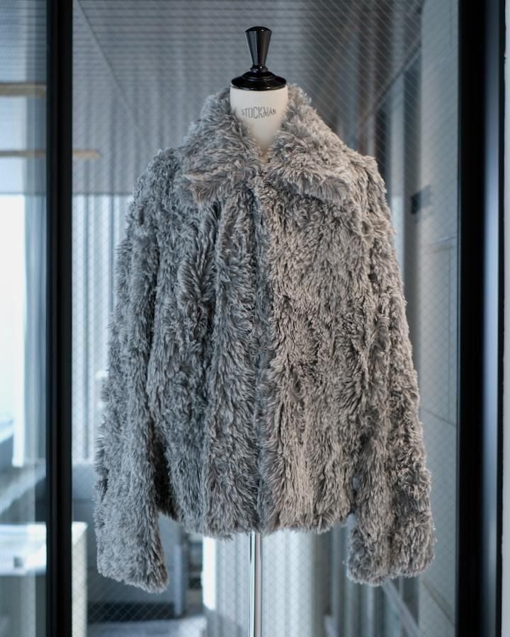 【タグ付き】BOHEMSEO CLOUD FUR JACKET SINISTER MOUTH FAUX FUR JACKET grey - IDIOME | ONLINE SHOP 熊本の